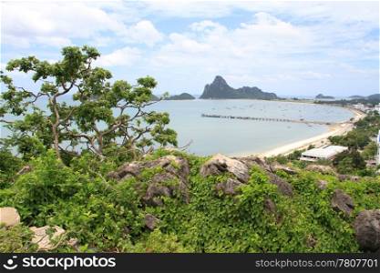 View from the rock on the bay in Prachuap Khiri Khan, Thailand