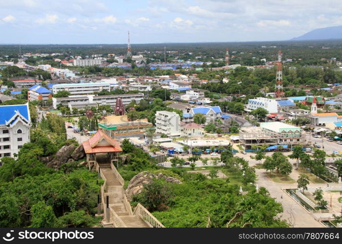 View from the rock on the Prachuap Khiri Khan, Thailand