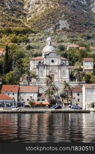 view from the sea to the church of the birth of the Virgin