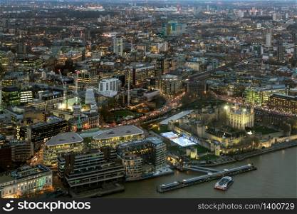 View from the Shard in London
