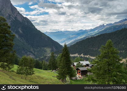 View from the Simplon Pass in Switzerland