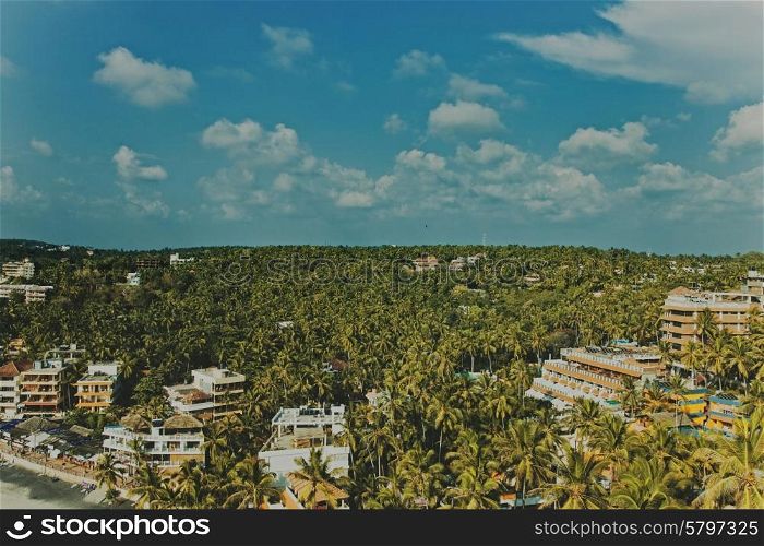view from the top at Kovalam. Kerala, India