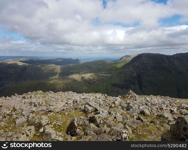 View from the top of Great Gable in the English Lake District
