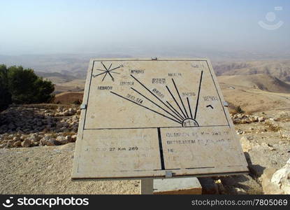 View from the top of mount Nebo in Jordan