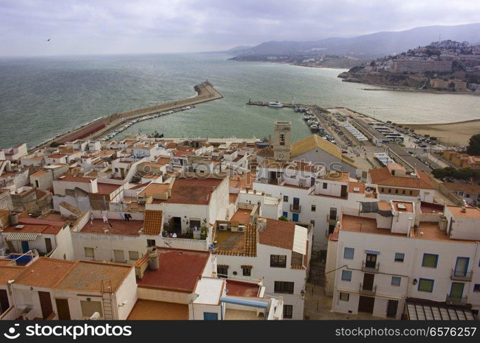 View from the top of Peniscola in the coast of Spain