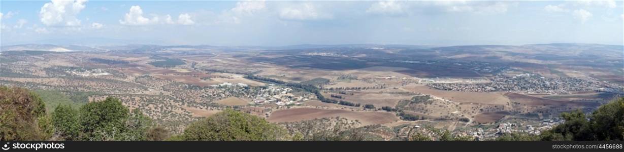 View from the top of Tavor mount in Israel