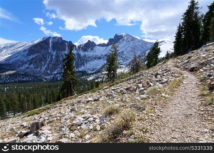 View from the Wheeler Peak Trail in Great Basin National Park, Baker, Nevada