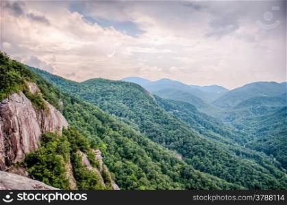 View from top of Chimney Rock near Asheville, North Carolina