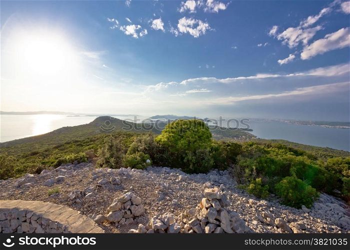 View fron Pasman island peak, Dalmatia, Croatia