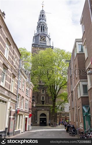 View in Amsterdam in the Netherlands with the Noorderkerk