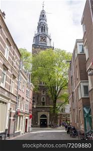 View in Amsterdam in the Netherlands with the Noorderkerk