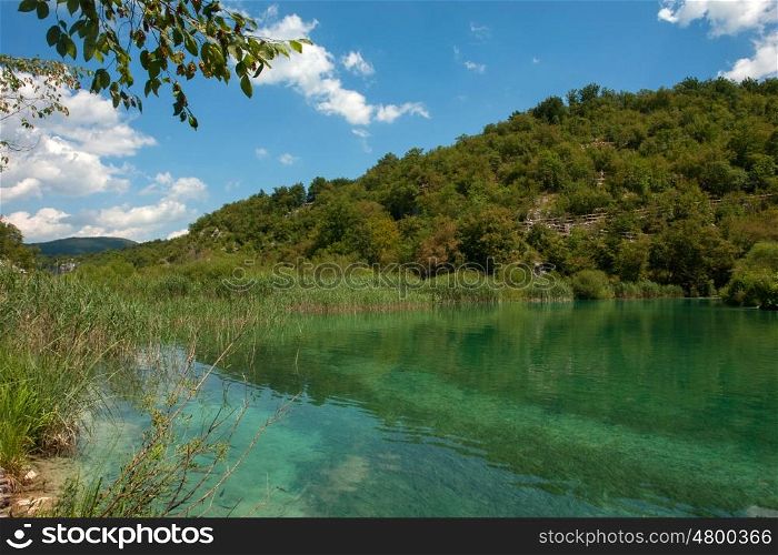 view in the Plitvice Lakes National Park, Croatia