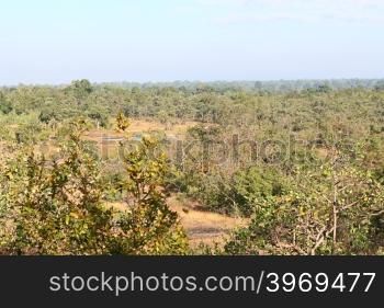 View lanscape of Pha Taem National Park in the Ubon Ratchathani , Thailand