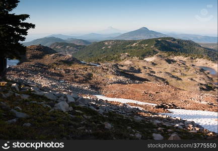 View looking north from Park Butte and the Skyline trail over 7,000 feet high