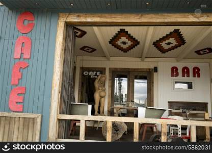 View of a cafe, Puerto Natales, Patagonia, Chile