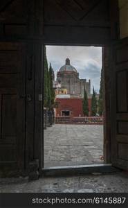 View of a church through open door, Zona Centro, San Miguel de Allende, Guanajuato, Mexico