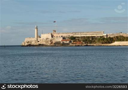 View of a fort on the seafront, Havana, Cuba