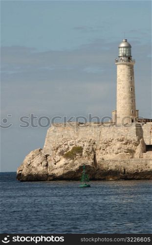 View of a lighthouse on the seafront, Havana, Cuba