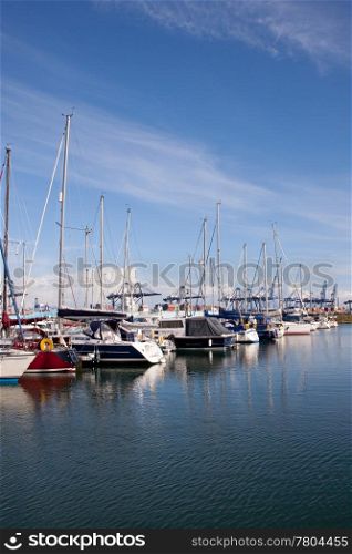 View of a marina in the UK