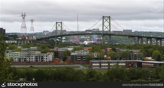 View of A. Murray MacKay Bridge, Dartmouth, Nova Scotia, Canada