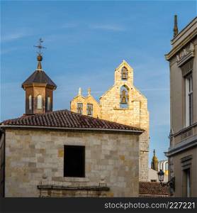 View of a Romanesque church in the city of Palencia, Spain