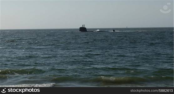 View of a submarine in South Pacific Ocean, Vina Del Mar, Chile