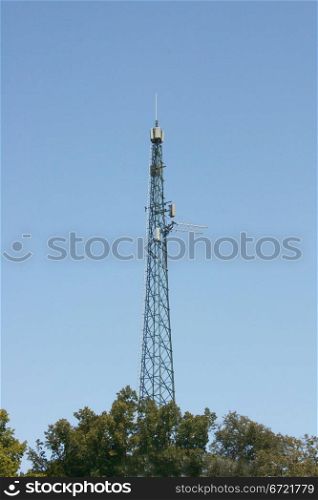 View of a tower in grid construction