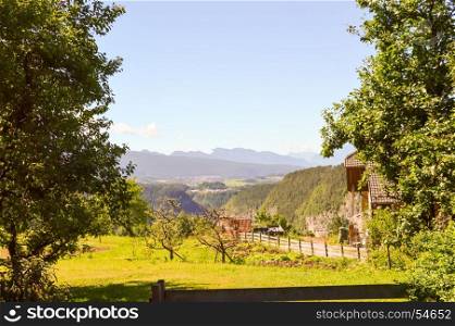 View of a valley in Alto Adige . View of a valley in Alto Adige on the South Tyrol in Italy
