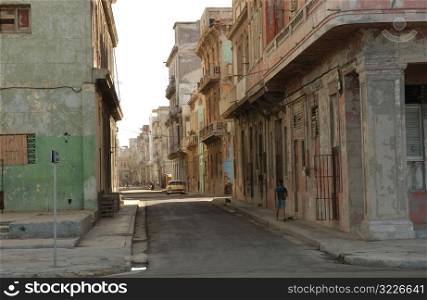 View of an alley between buildings, Havana, Cuba