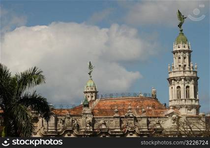 View of an ornate steeple on a government building, Havana, Cuba