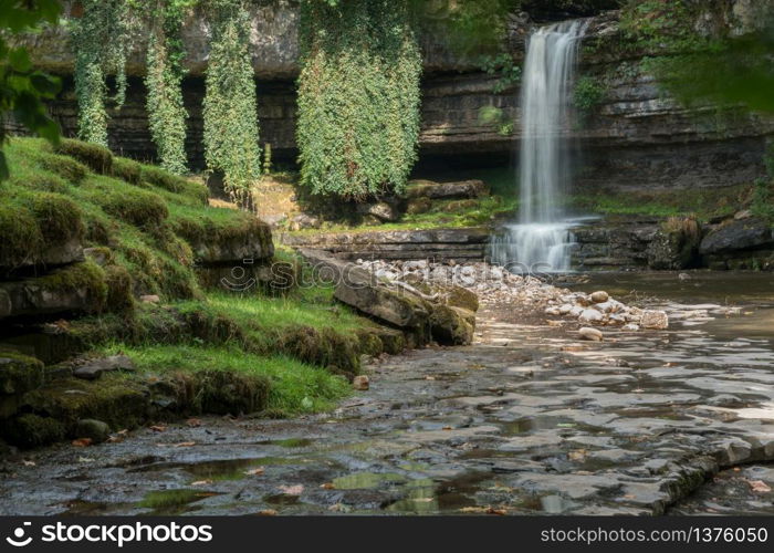 View of Askrigg Waterfall in the Yorkshire Dales National Park