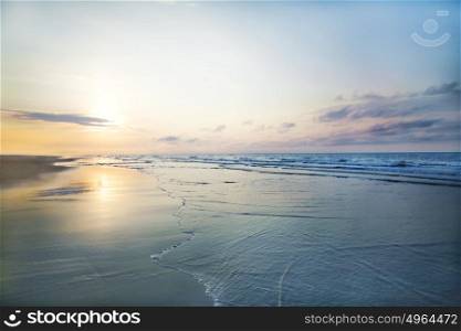 View of beach sunrise