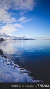 View of beautiful Ushuaia in winter. Patagonia, Argentina, South America