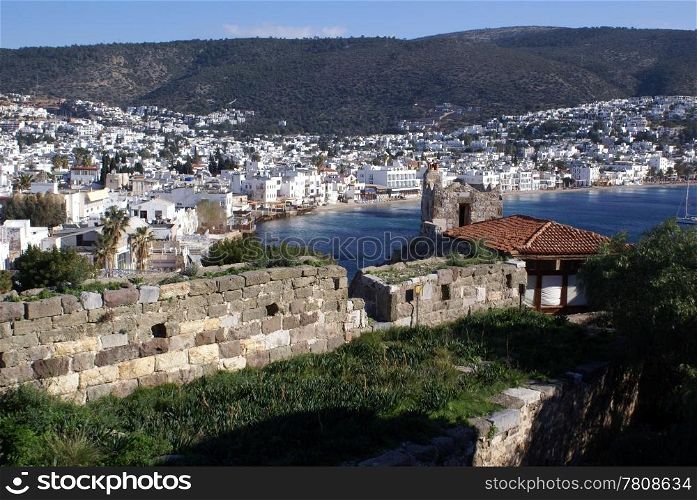 View of Bodrum from St Peter&rsquo;s castle, Turkey