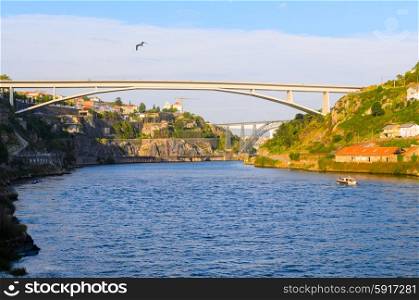 view of bridge in Porto, Portugal
