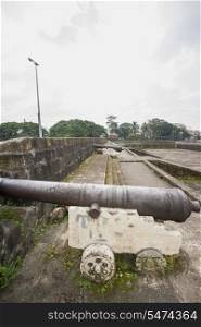 View of Cannons in Intramuros; Manila; Philippines