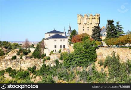 View of Castle of Segovia (Alcazar), Spain