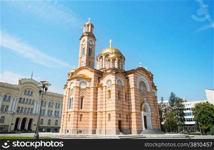 View of Cathedral of Christ the Saviour, Banja Luka. Bosnia and Herzegovina&#xA;