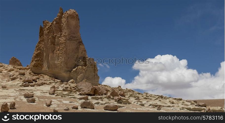 View of cathedral rock, Salar de Atacama, San Pedro de Atacama, El Loa Province, Antofagasta Region, Chile