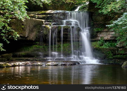 View of Cauldron Force at West Burton in The Yorkshire Dales National Park