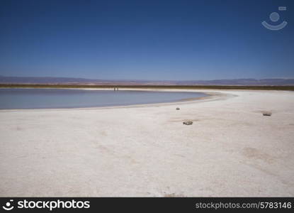 View of Cejar Lagoon, Los Flamencos National Reserve, San Pedro de Atacama, El Loa Province, Antofagasta Region, Chile