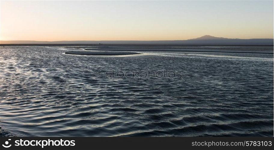 View of Chaxa Lagoon, Los Flamencos National Reserve, San Pedro de Atacama, El Loa Province, Antofagasta Region, Chile