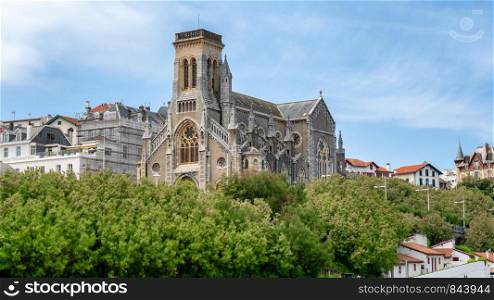 view of church of Biarritz city, France