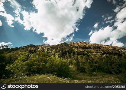 View of Circo de Soaso, Ordesa National Park, Aragon. Pyrenees Mountains, Spain
