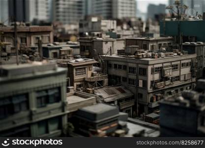 View of city background. Urban street. Generate Ai. View of city background. Generate Ai