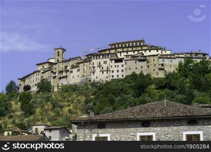 VIew of Contigliano, old town in Rieti province, Lazio, Italy