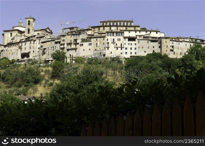 VIew of Contigliano, old town in Rieti province, Lazio, Italy