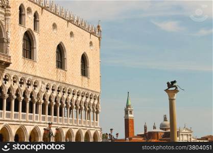 View of Doge&rsquo;s Palace at San Marco square, Venice, Italy