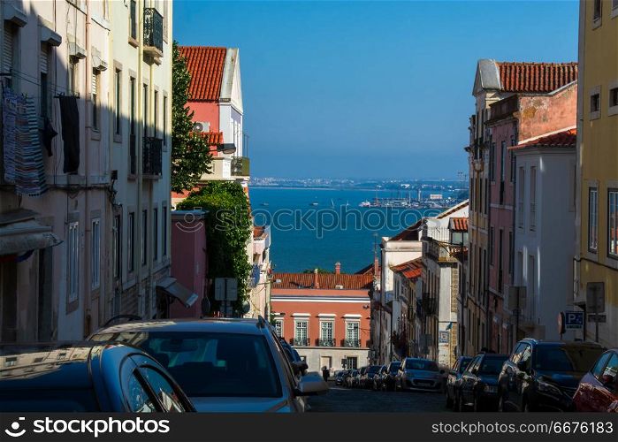view of downtown Lisbon. View of downtown Lisbon.Lisbon, Portugal.
