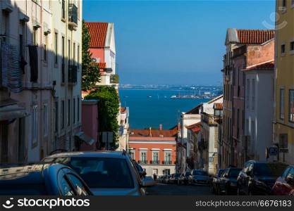 view of downtown Lisbon. View of downtown Lisbon.Lisbon, Portugal.